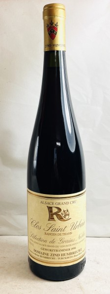Pinot Gris Clos Saint Urbain Gewürztraminer Selection Grains Nobles