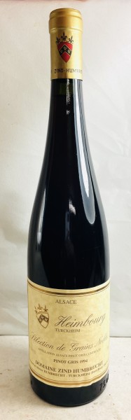 Pinot Gris Heimbourg Turckheim Selection Grains Nobles