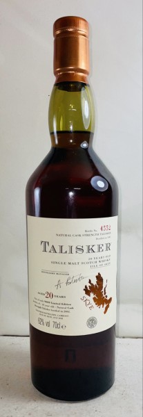 Talisker 20 Years Old Natural Cask Strength Limited Edition Single Malt Whisky